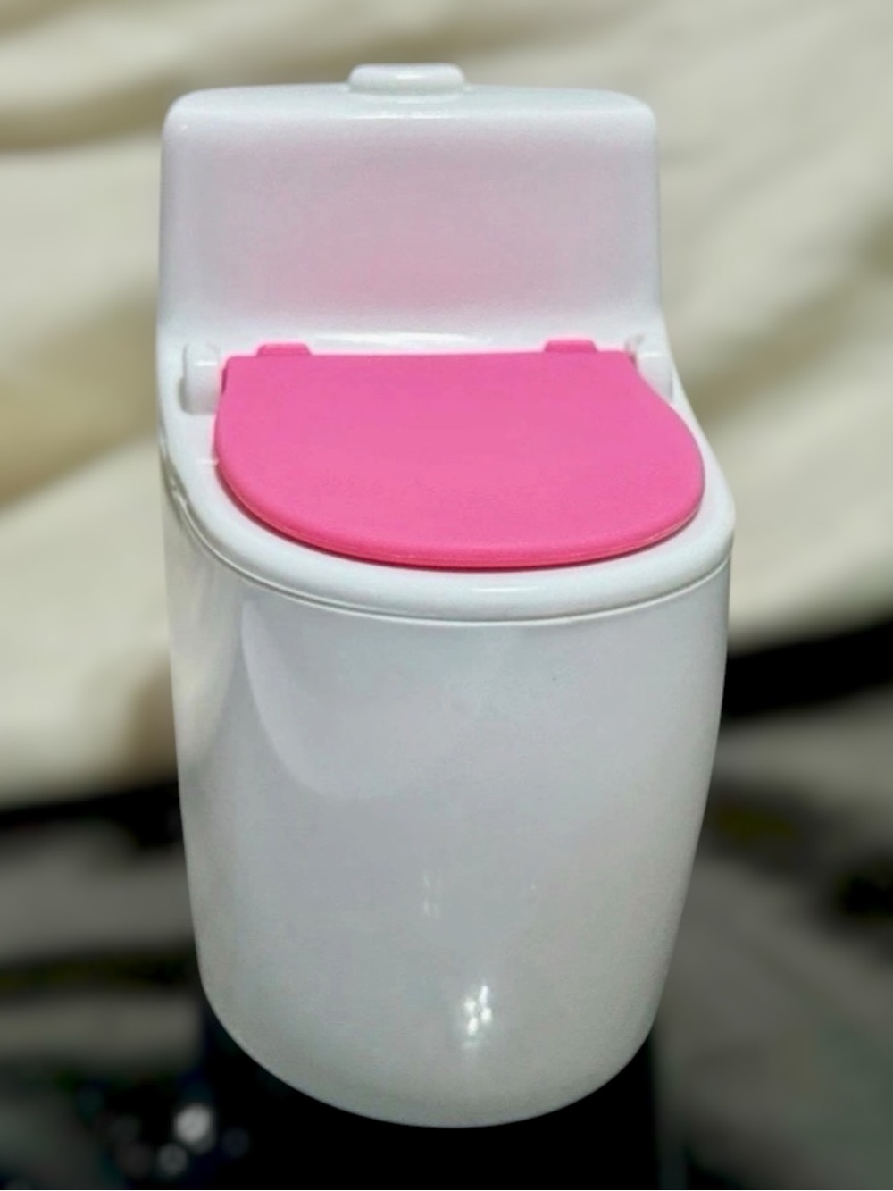 2018 Barbie Dreamhouse Toilet Bathroom Piece Sounds/Flushes Works Pink White